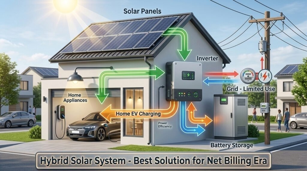 Hybrid solar system diagram